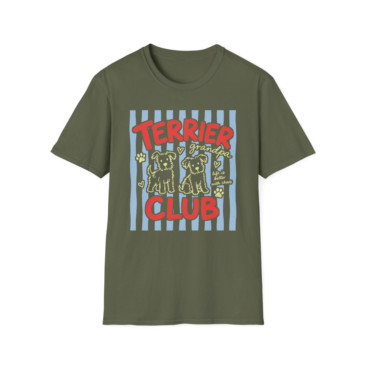 Terrier Grandpa Club Tee - Military Green