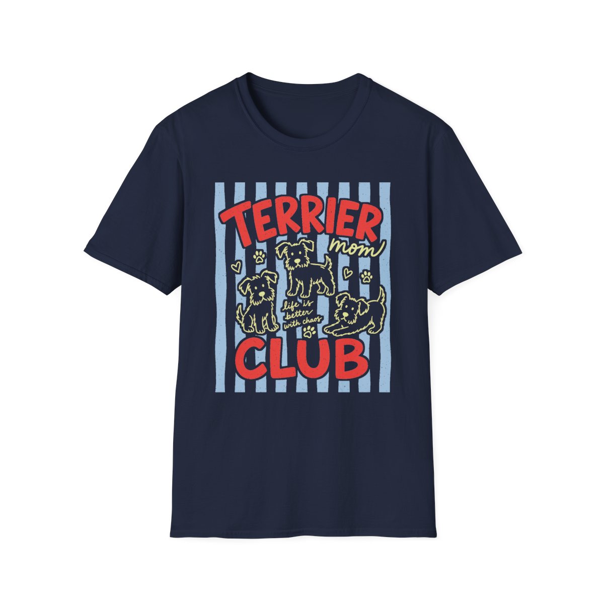 Terrier Mom Club Tee - Navy