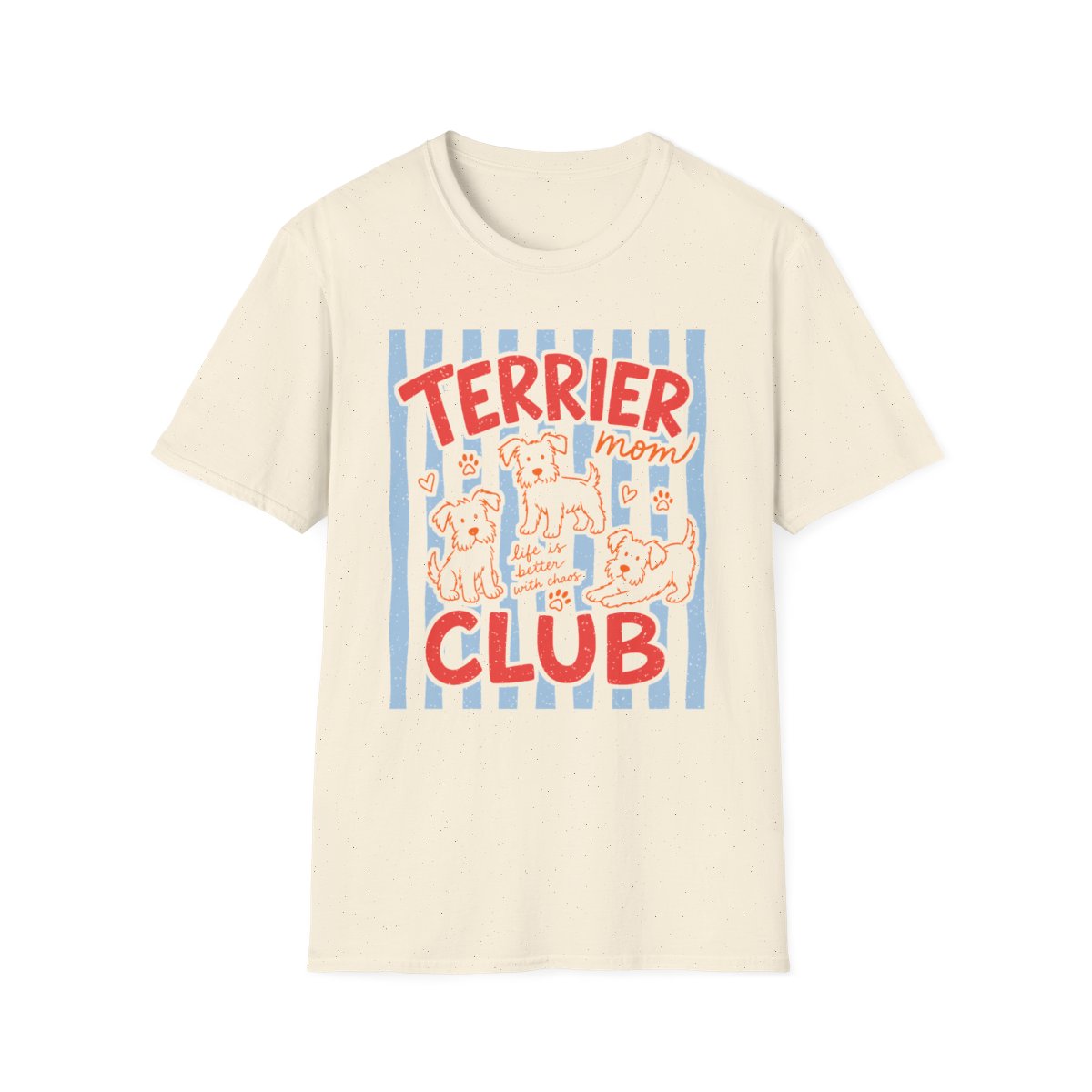 Terrier Mom Club Tee - Natural