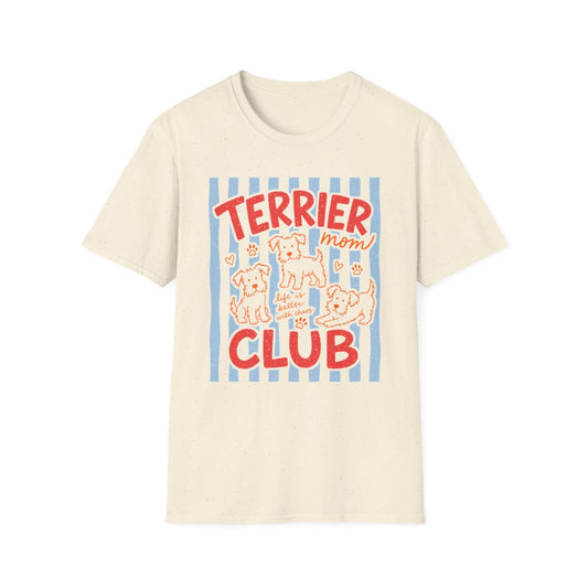 Terrier Mom Club Tee - Natural