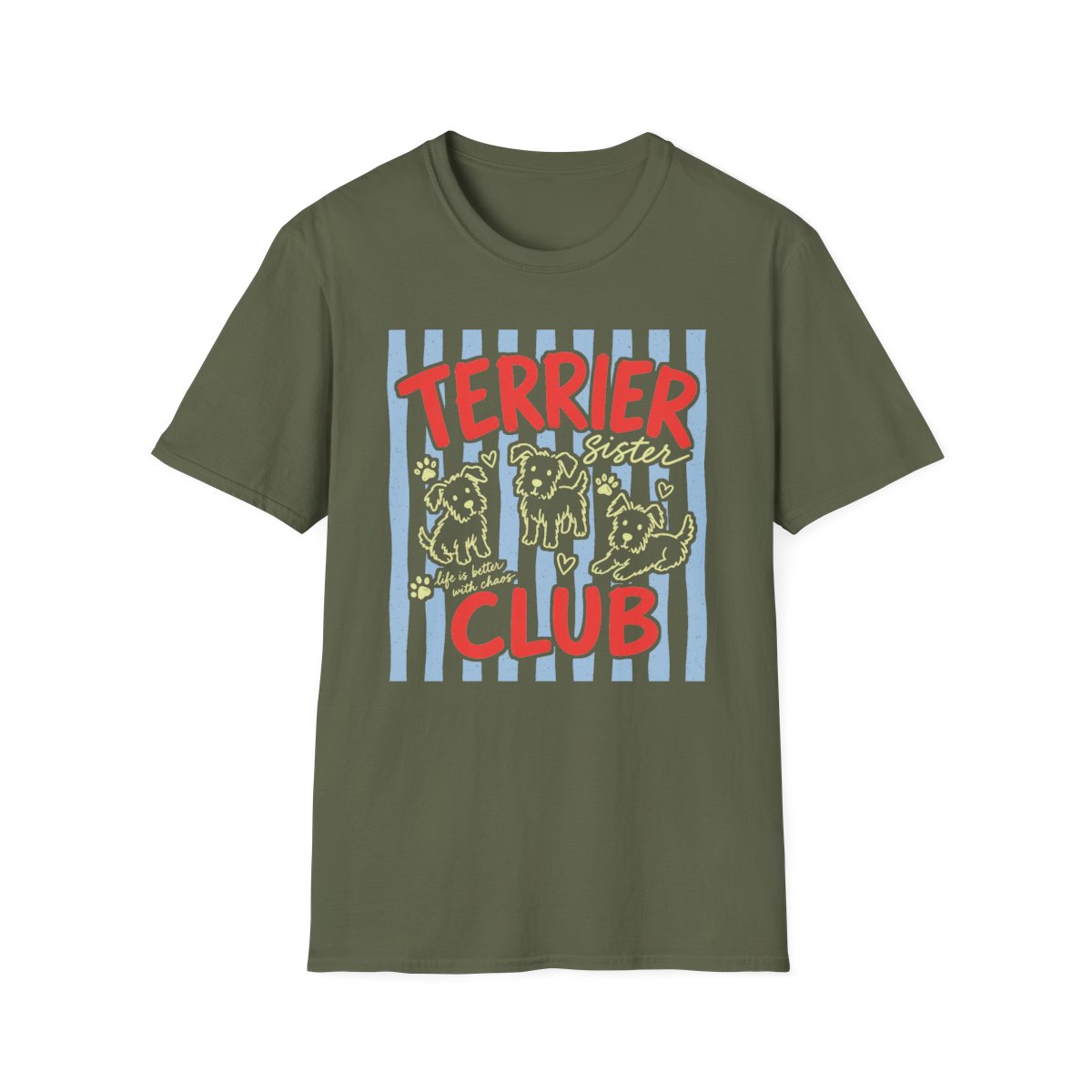 Terrier Sister Club Tee - Military Green