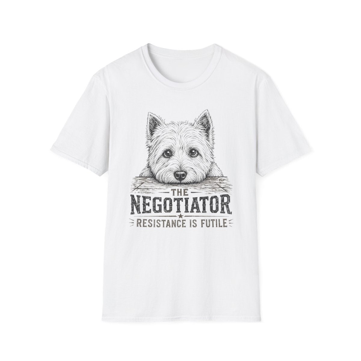 The Negotiator Westie Tee - White