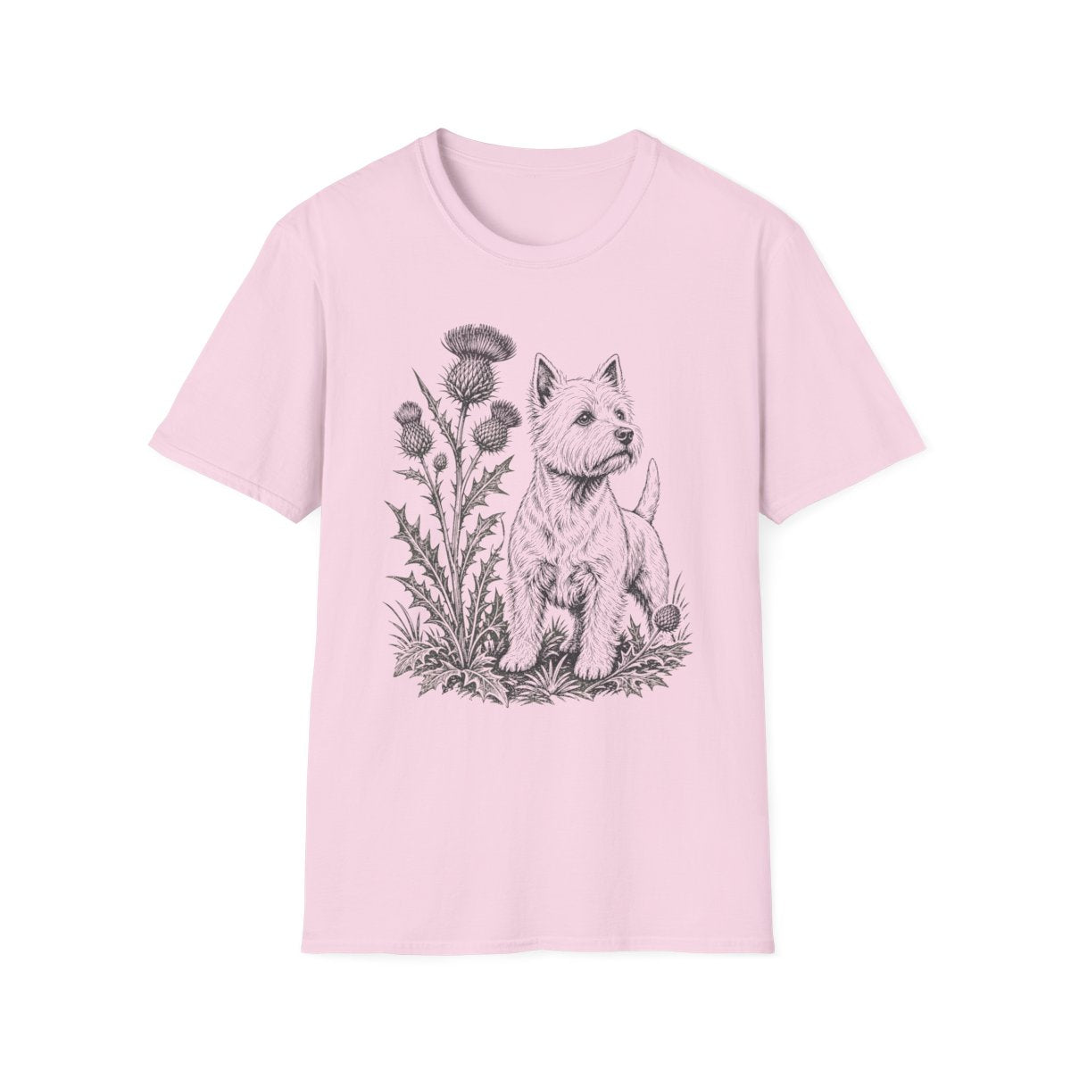Thistle Westie Tee - Light Pink