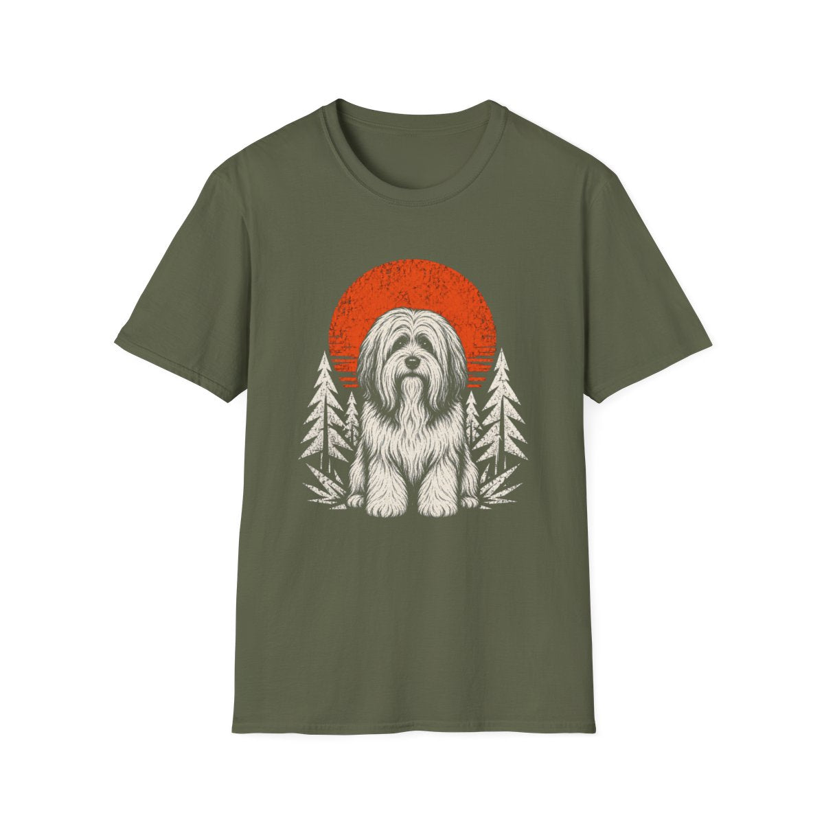 Tibetan Terrier Adventure Club Tee - Military Green