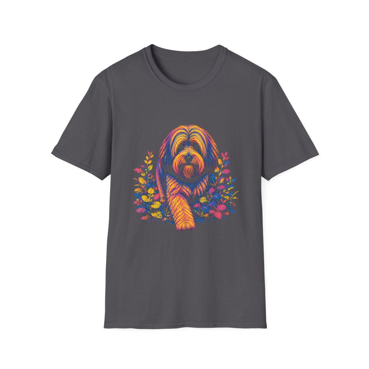 Tibetan Terrier Bold Spirit Tee - Charcoal