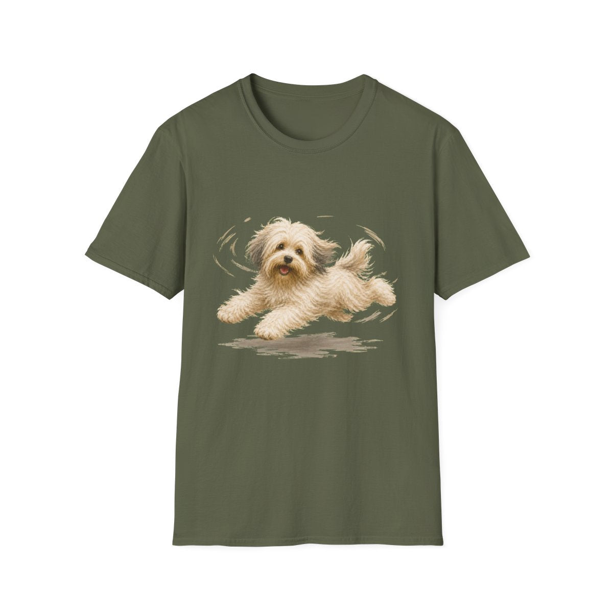 Tibetan Terrier Certified Zoomies Champion Tee - Military Green