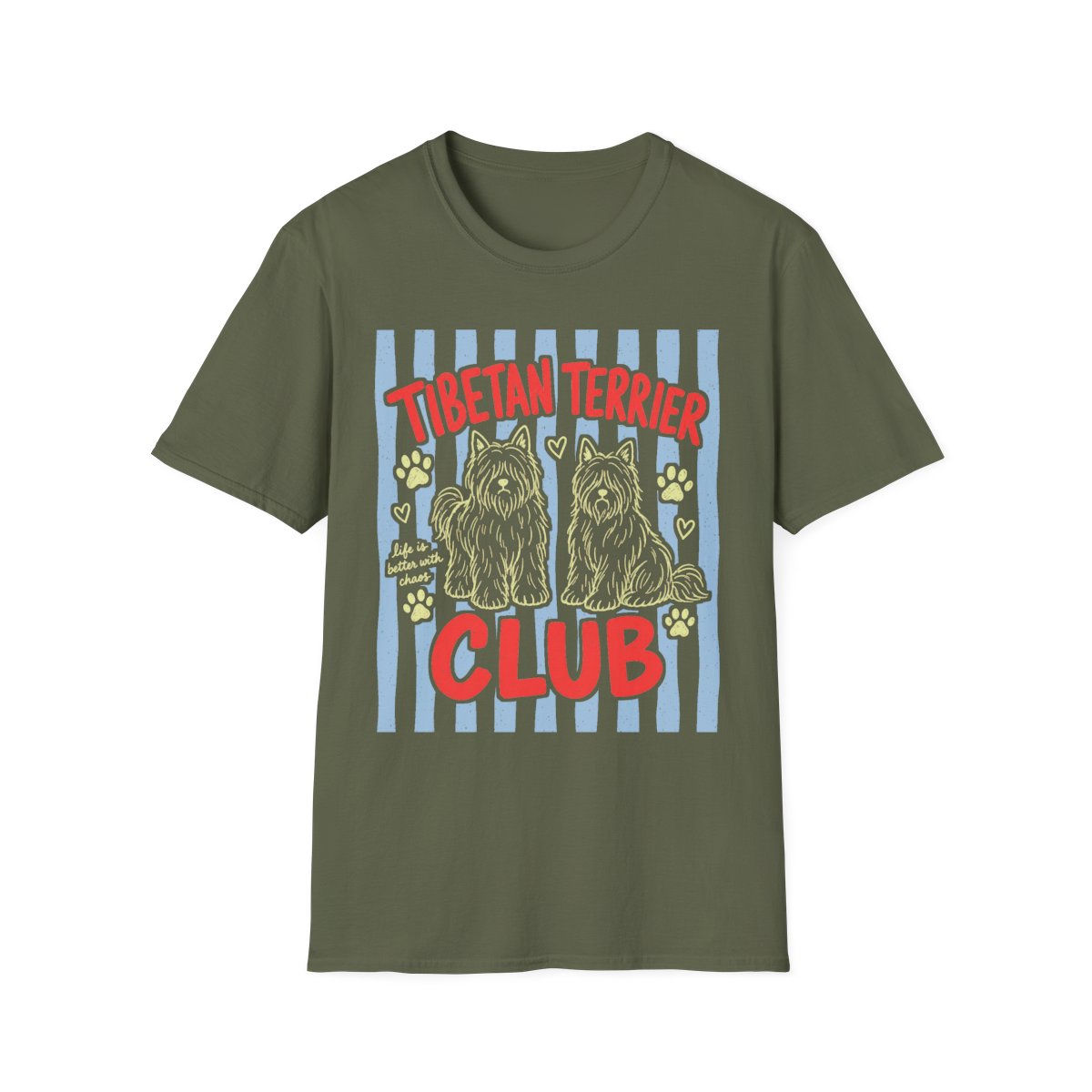 Tibetan Terrier Club Tee - Military Green