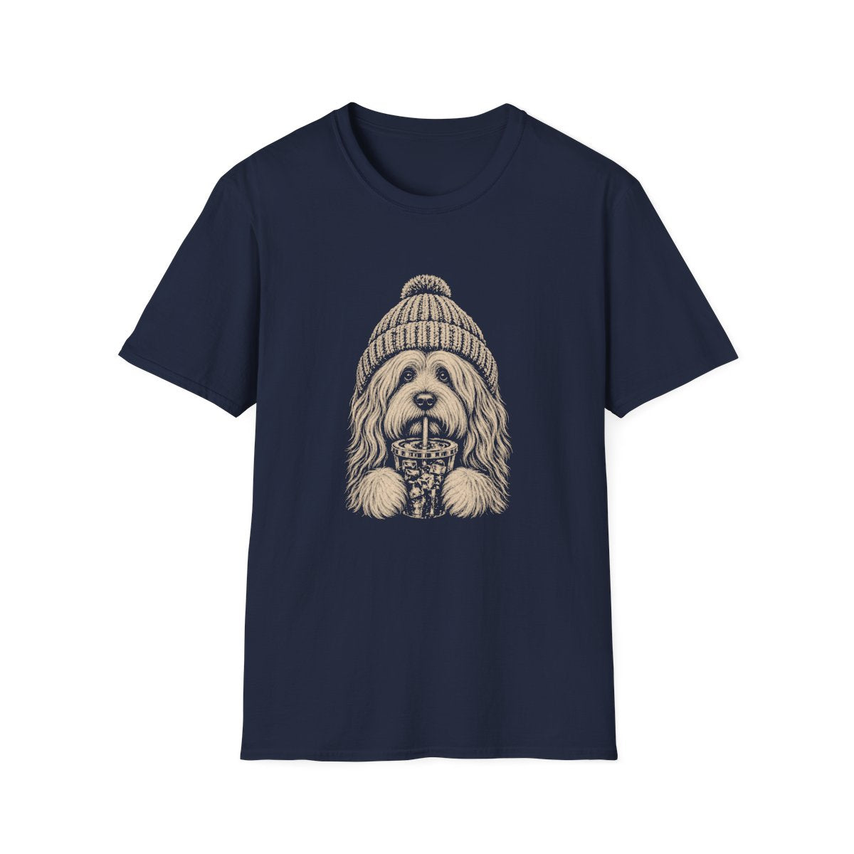 Tibetan Terrier Cold Brew Tee - Navy
