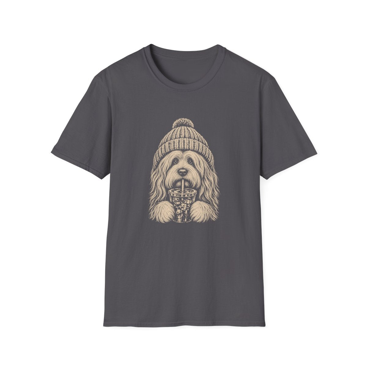 Tibetan Terrier Cold Brew Tee - Charcoal