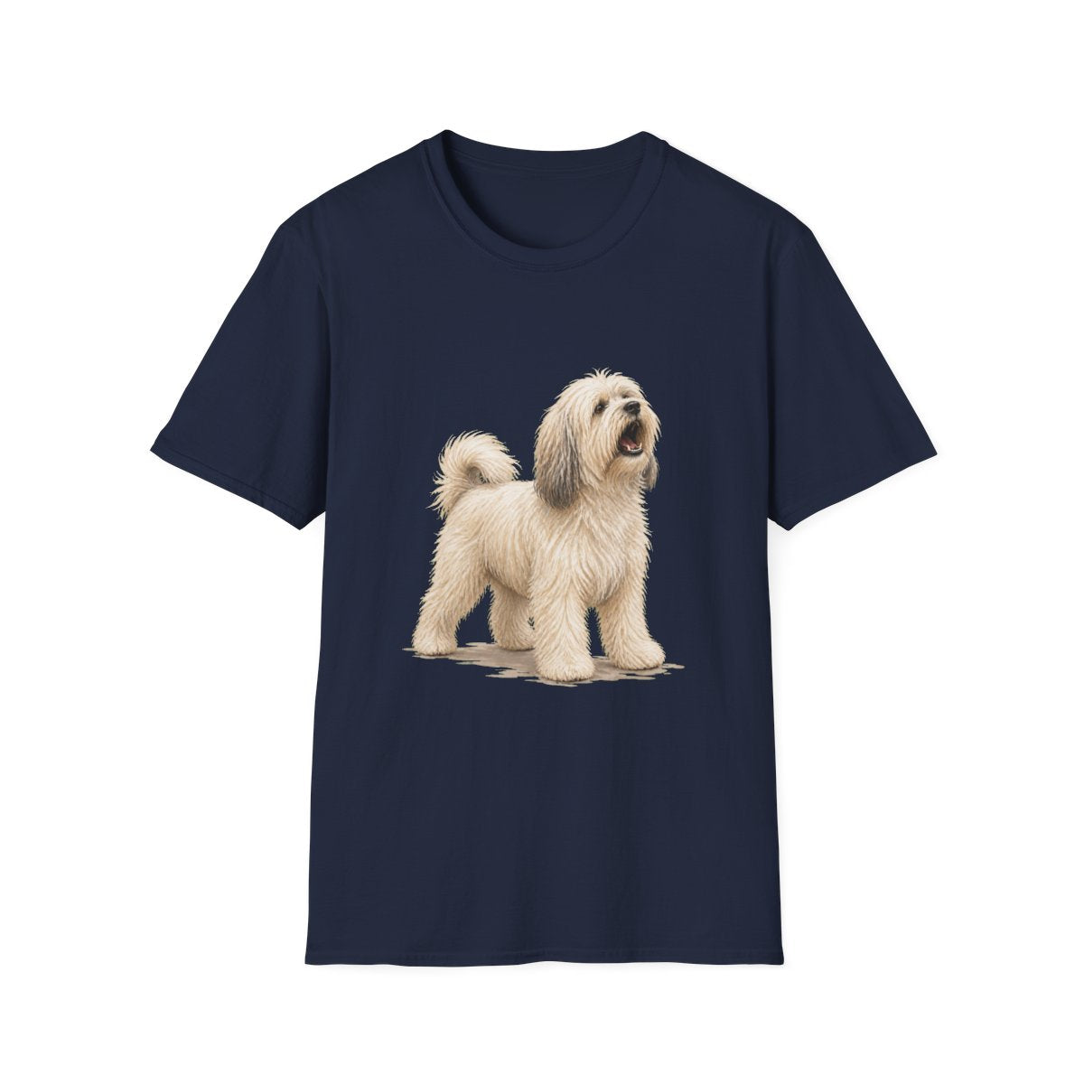 Tibetan Terrier Head Of Security Tee - Navy