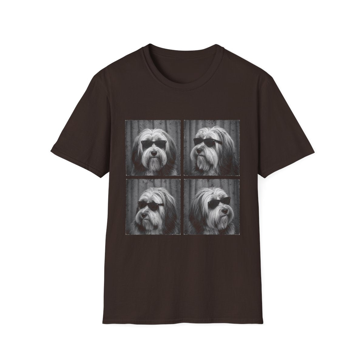 Tibetan Terrier Photo Booth Tee - Dark Chocolate