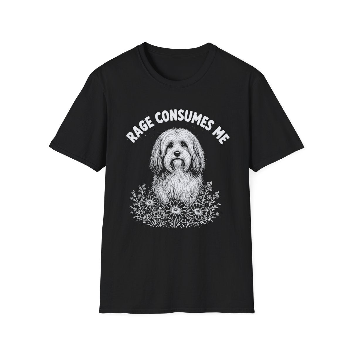 Tibetan Terrier Rage Consumes Me Tee - Black