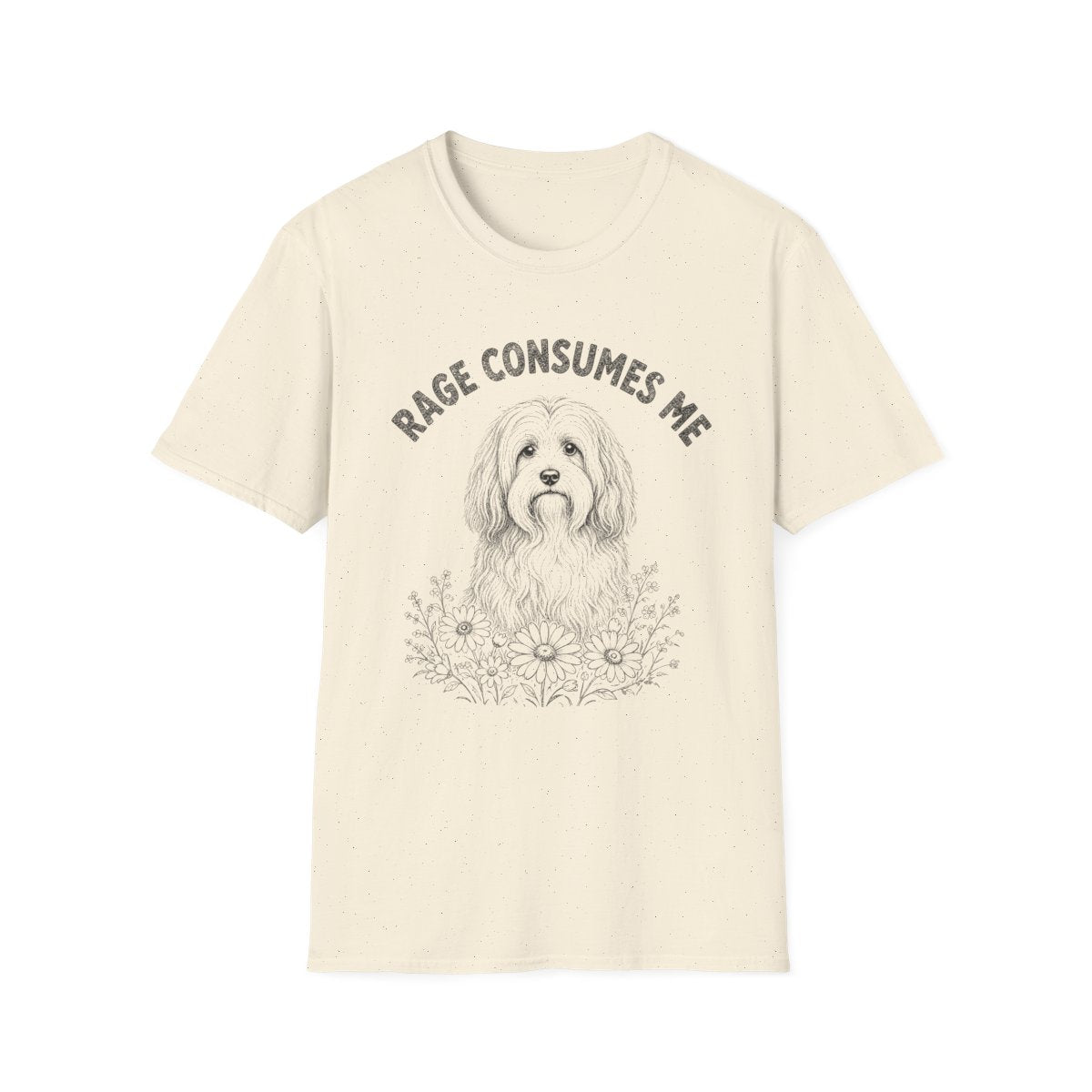 Tibetan Terrier Rage Consumes Me Tee - Natural
