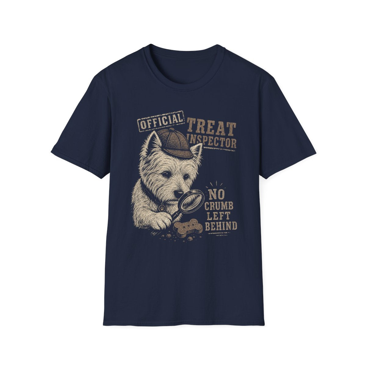 Treat Inspector Westie Tee - Navy