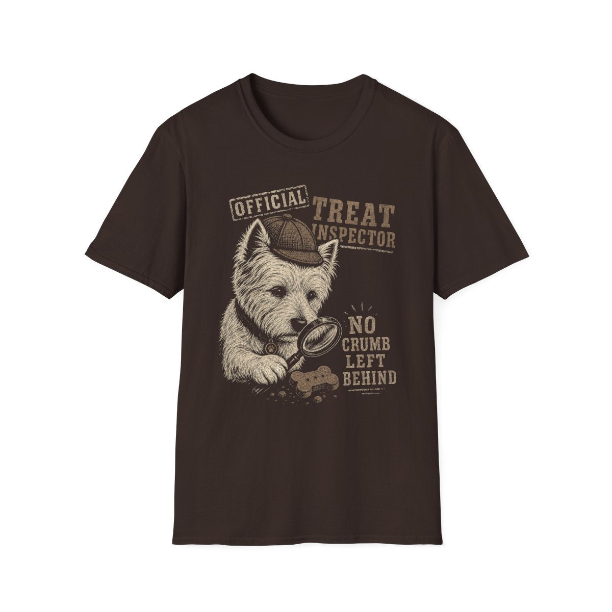 Treat Inspector Westie Tee - Dark Chocolate