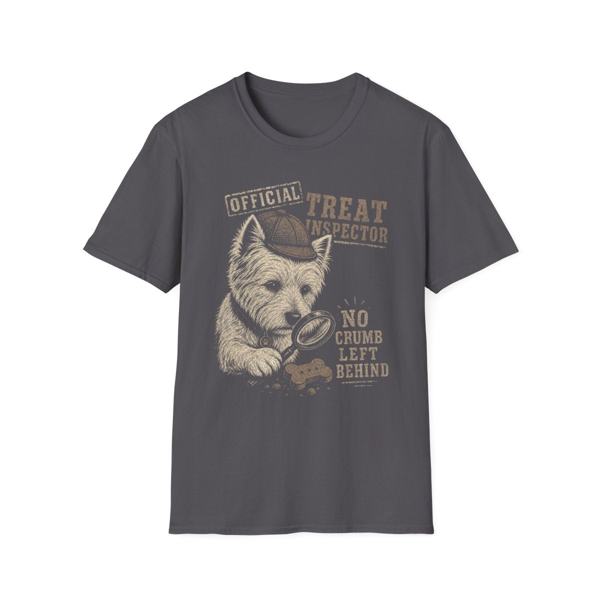 Treat Inspector Westie Tee - Charcoal