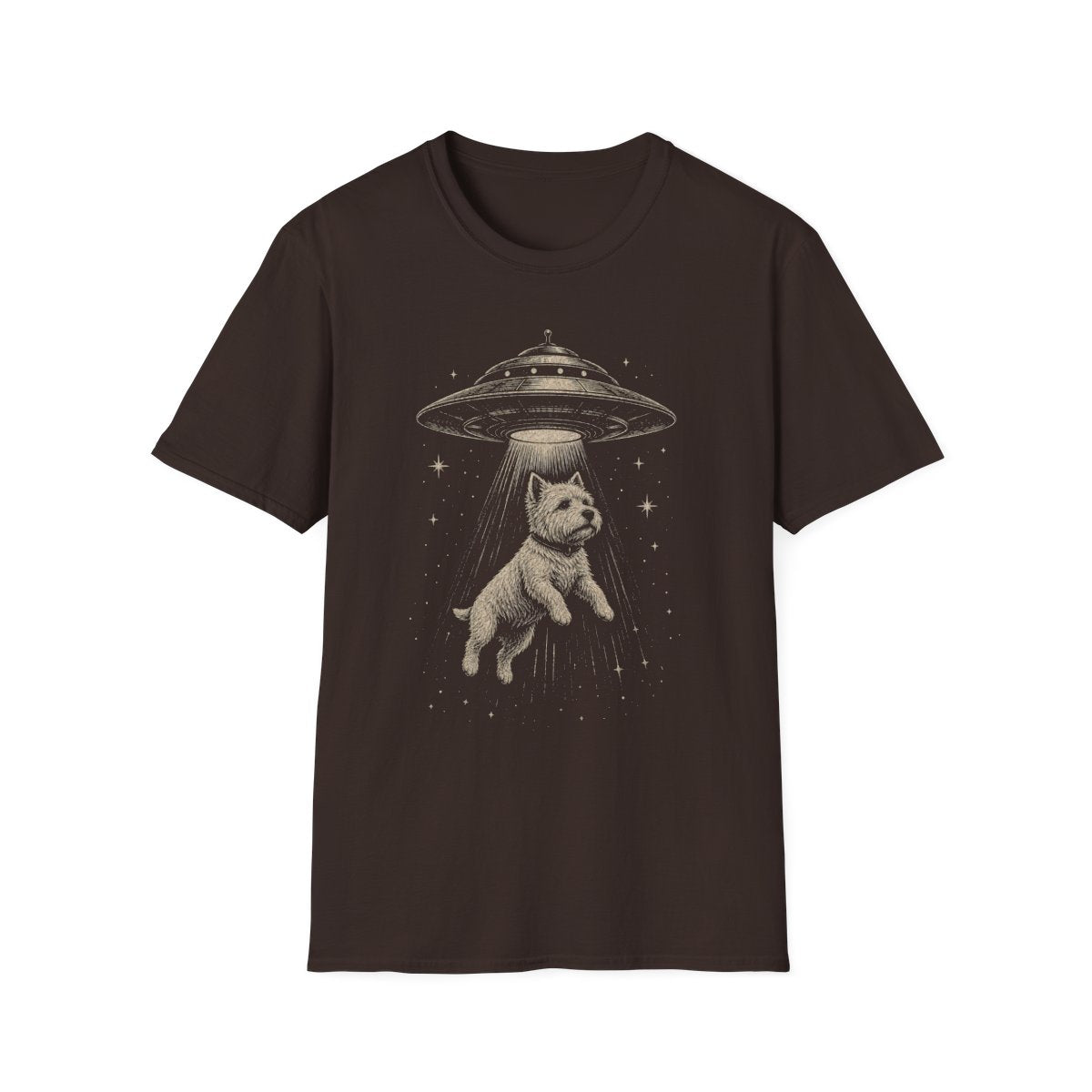 UFO Westie Tee - Dark Chocolate