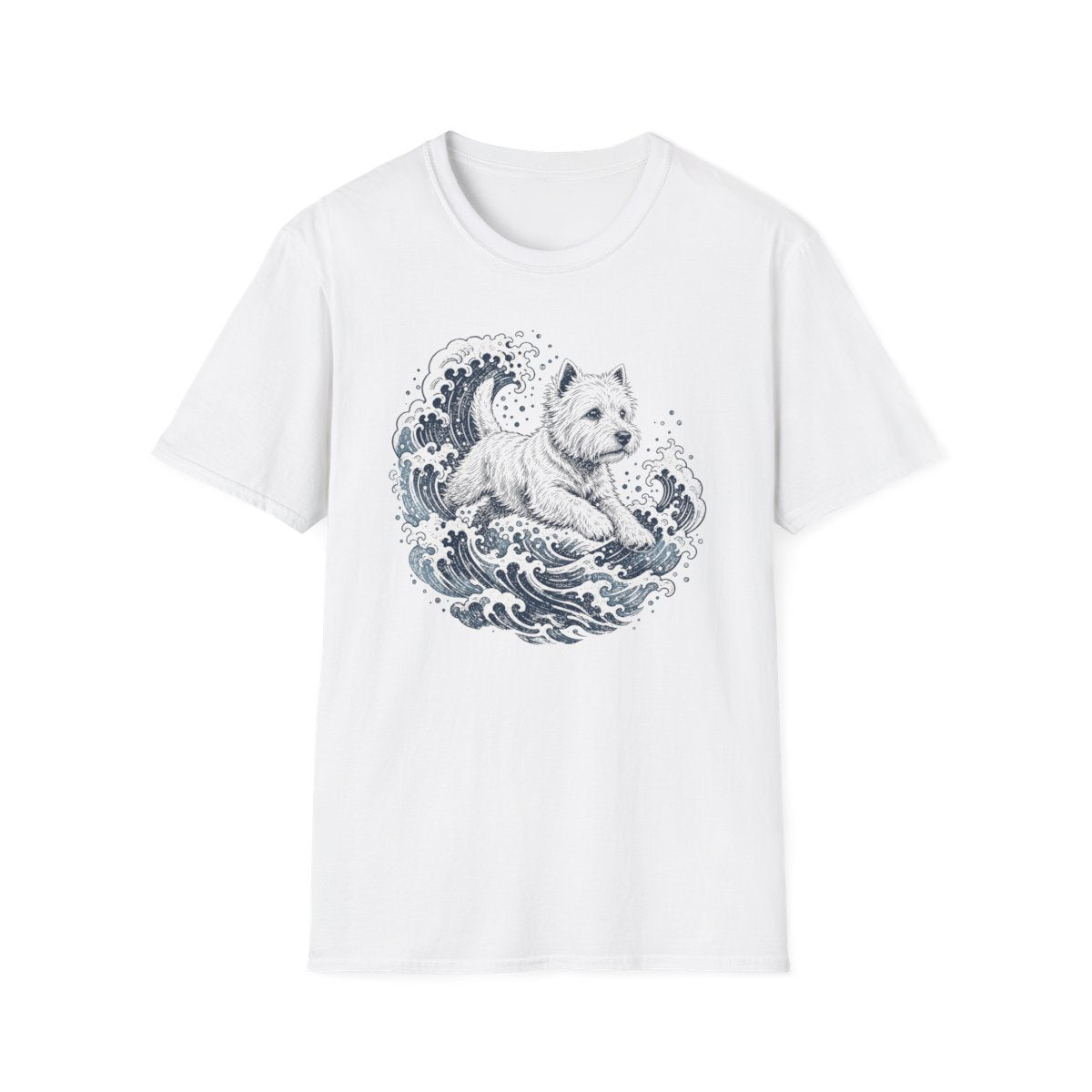 Wave Runner Westie Tee - White