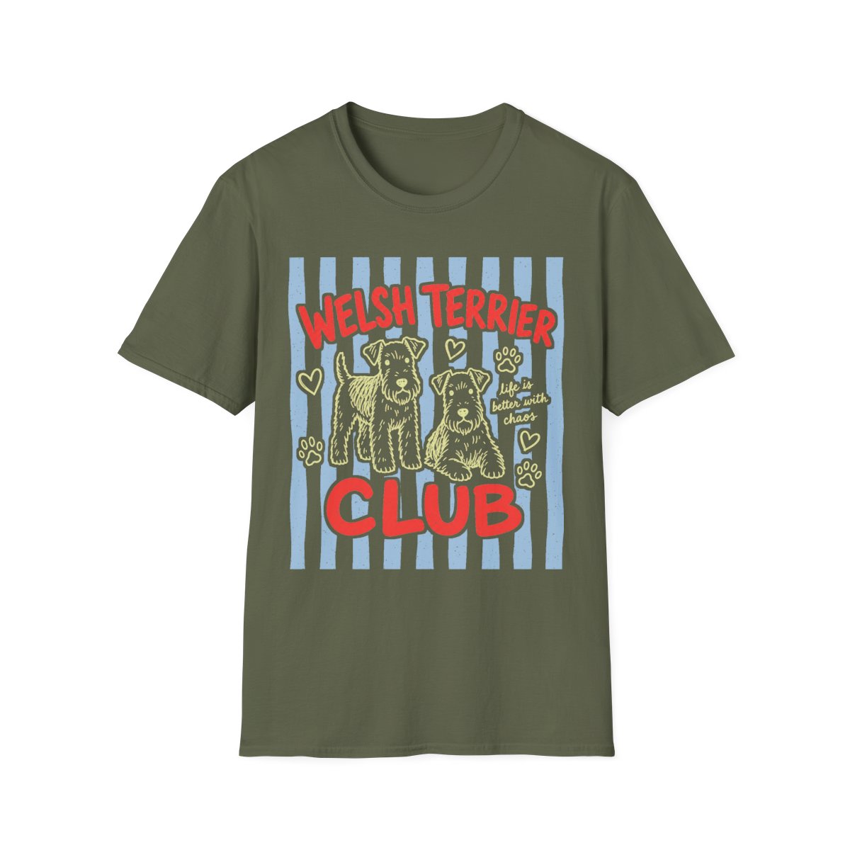 Welsh Terrier Club Tee - Military Green