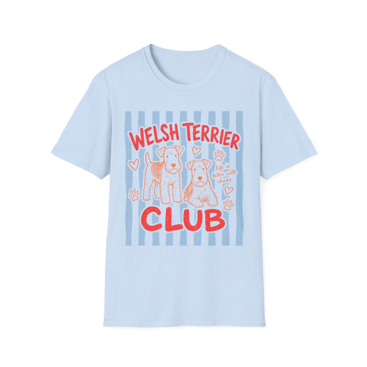 Welsh Terrier Club Tee - Light Blue