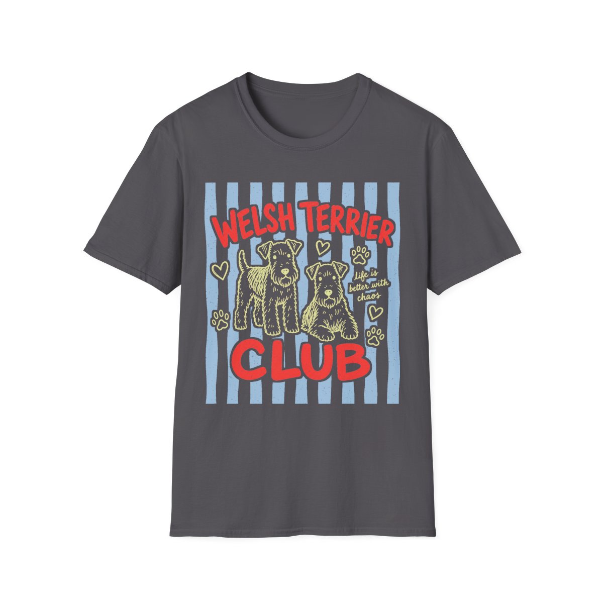 Welsh Terrier Club Tee - Charcoal