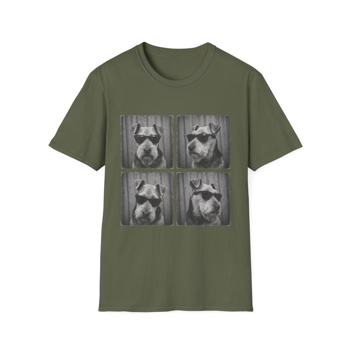 Welsh Terrier Photo Booth Tee - Military Green