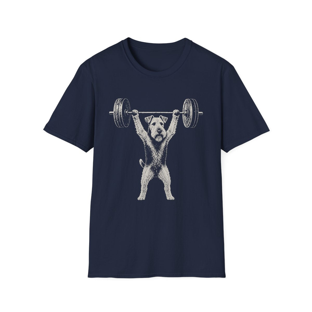 Welsh Terrier Powerlifting Tee - Navy