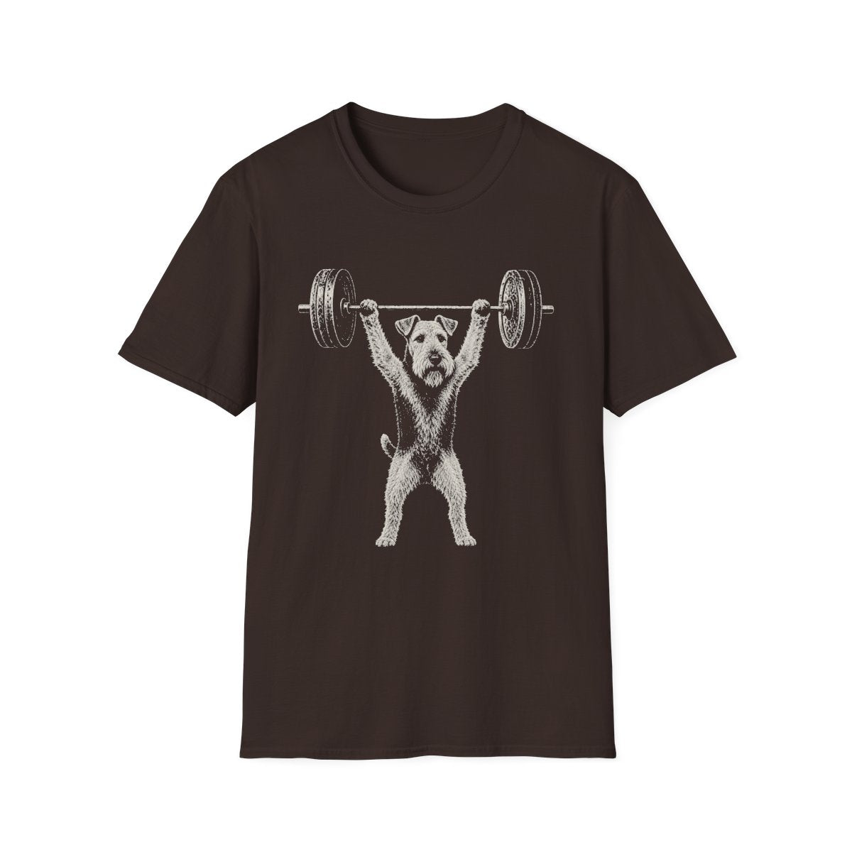 Welsh Terrier Powerlifting Tee - Dark Chocolate