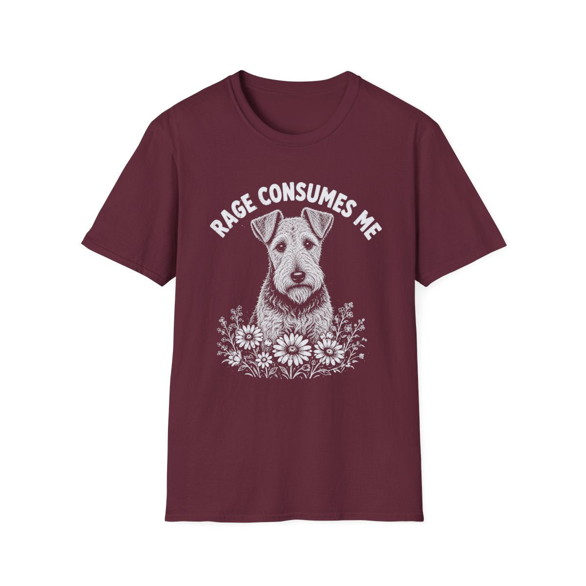 Welsh Terrier Rage Consumes Me Tee - Maroon