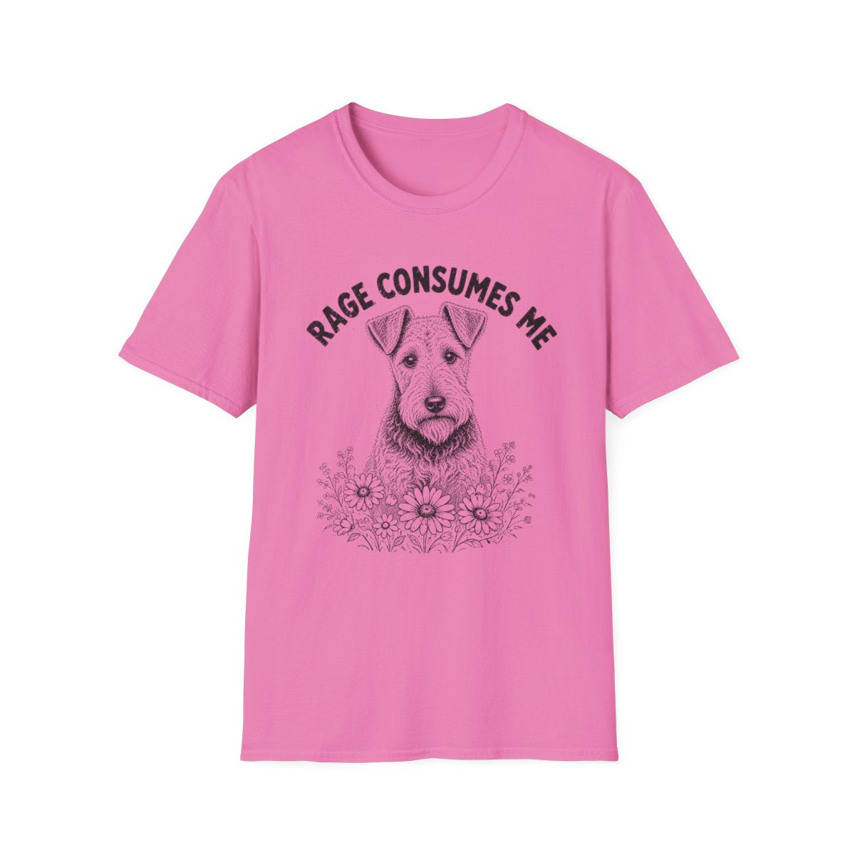 Welsh Terrier Rage Consumes Me Tee - Azalea