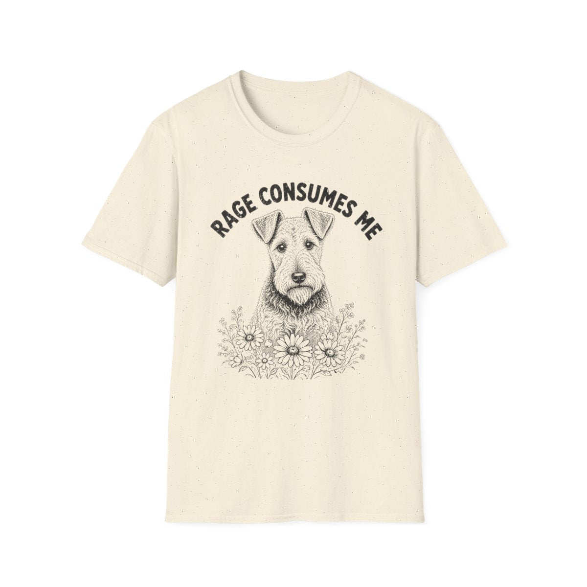 Welsh Terrier Rage Consumes Me Tee - Natural