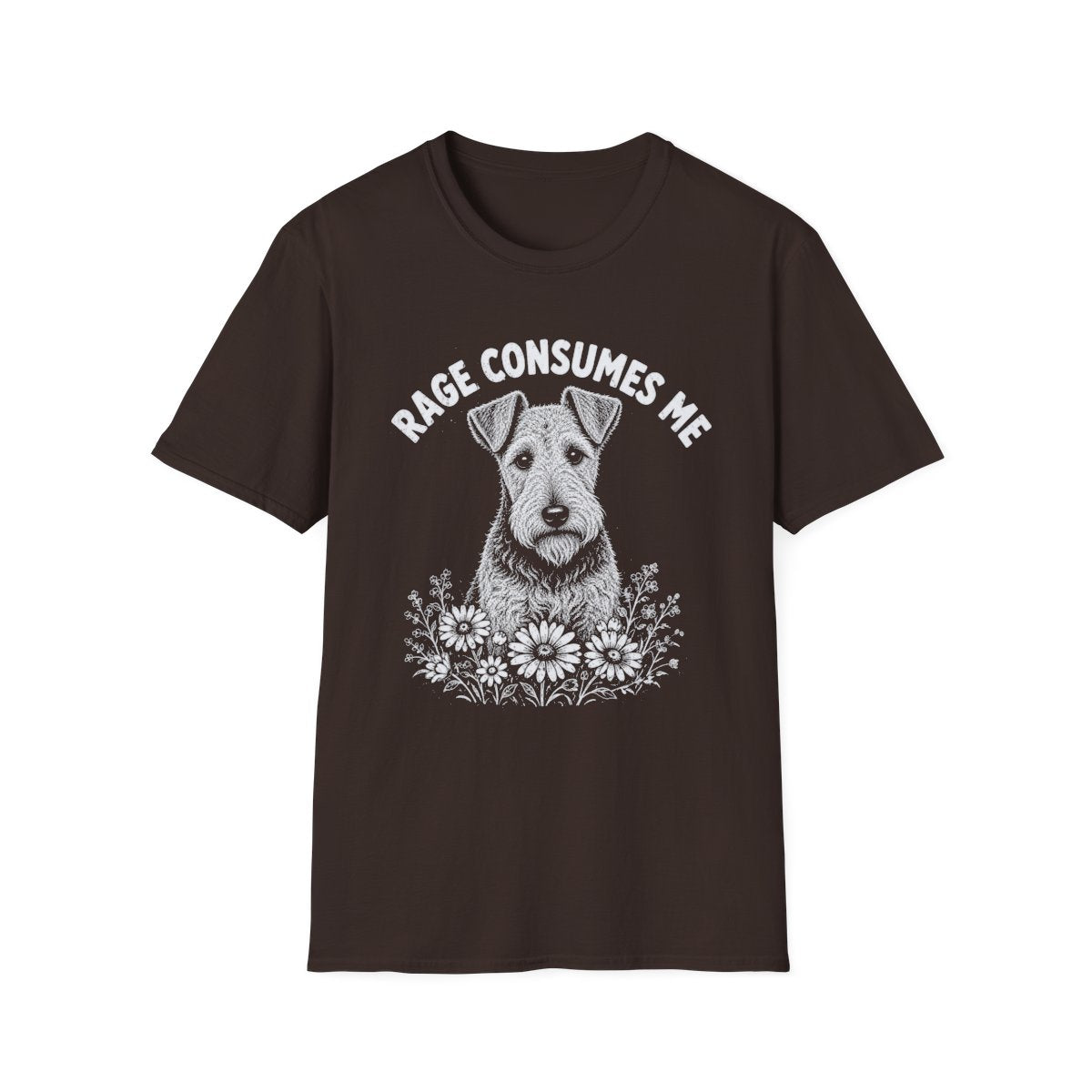 Welsh Terrier Rage Consumes Me Tee - Dark Chocolate