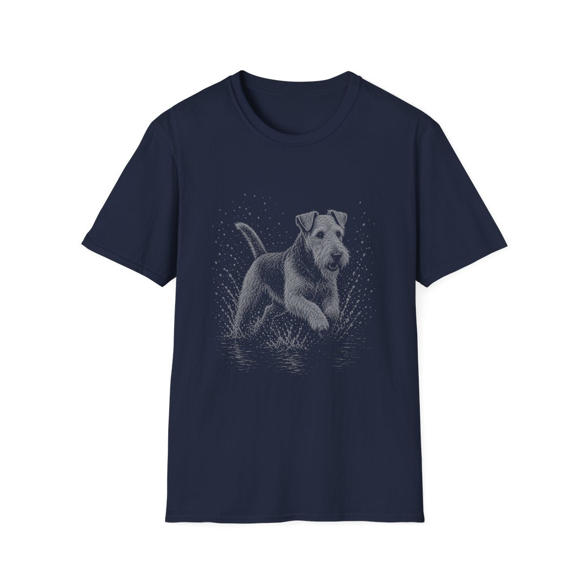 Welsh Terrier Water Run Tee - Navy
