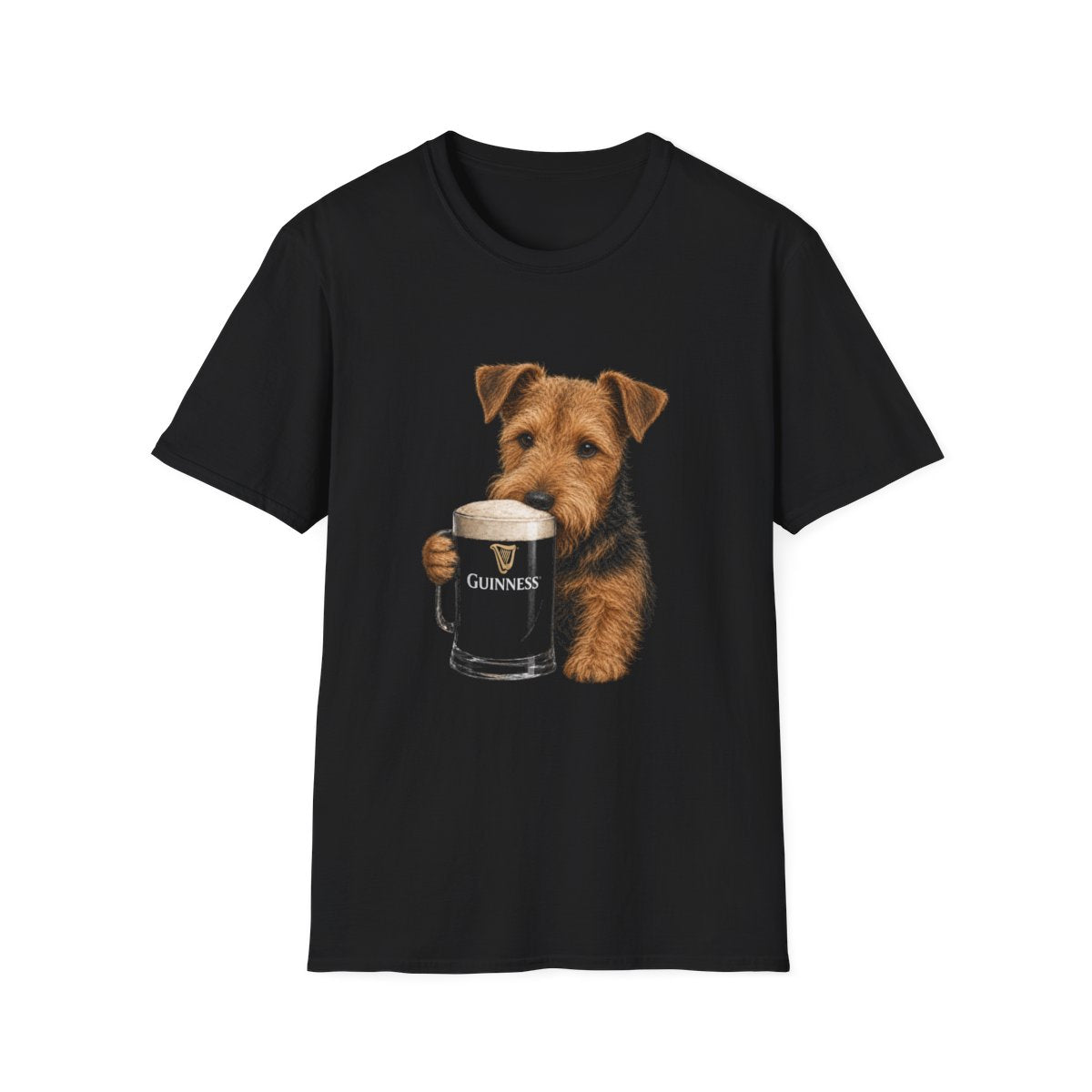 Welsh Terrier With A Pint Tee - Black