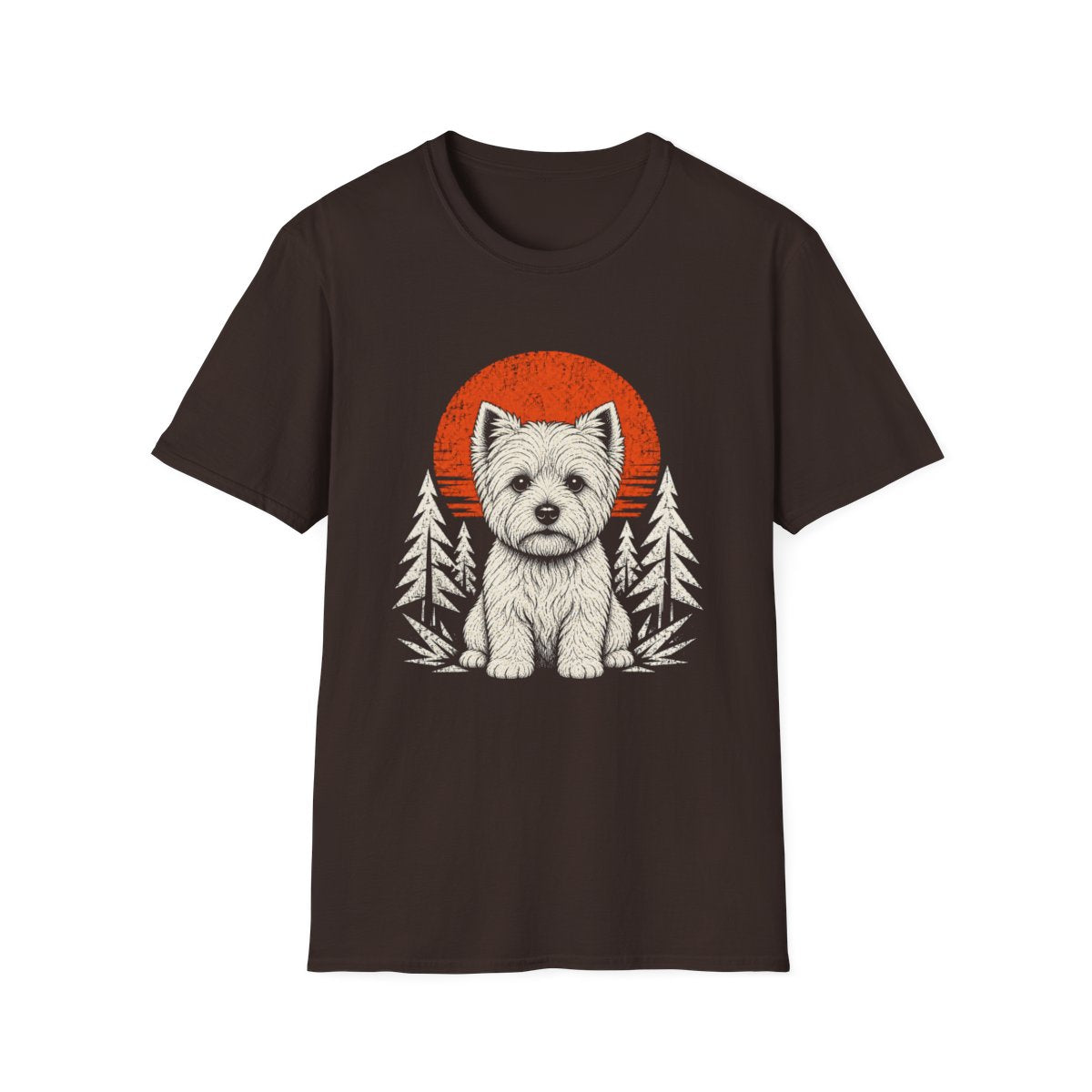 West Highland White Terrier Adventure Club Tee - Dark Chocolate