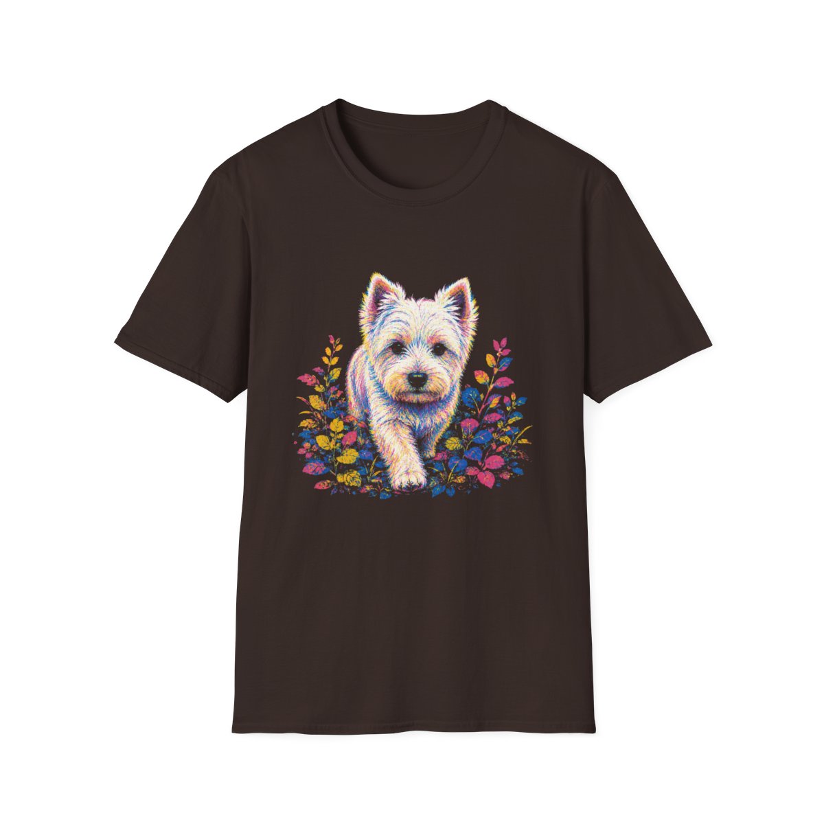 West Highland White Terrier Bold Spirit Tee - Dark Chocolate