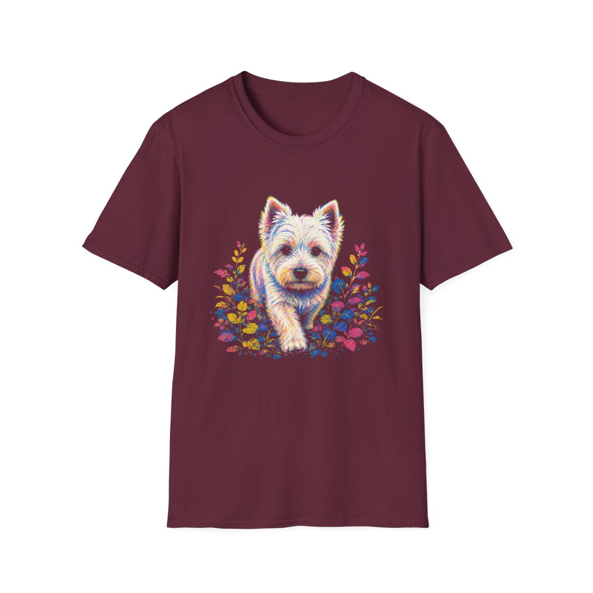 West Highland White Terrier Bold Spirit Tee - Maroon