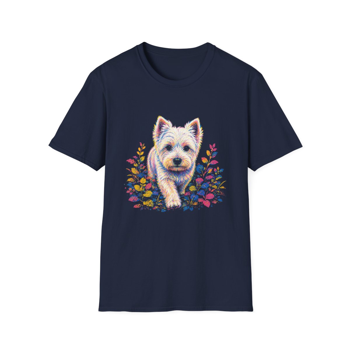 West Highland White Terrier Bold Spirit Tee - Navy