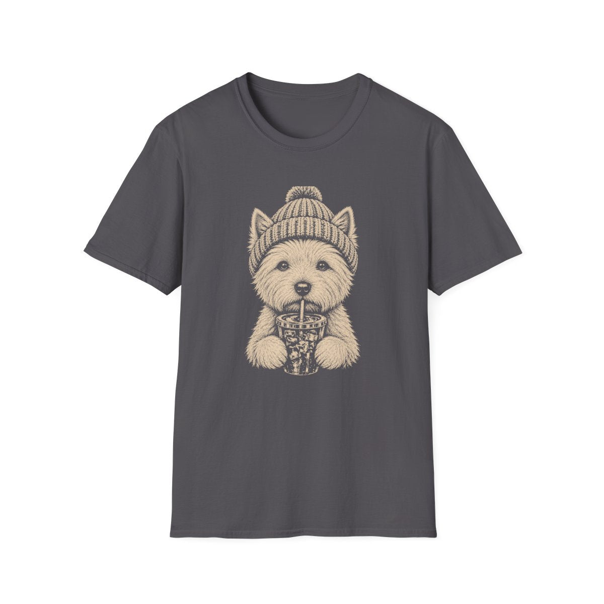 West Highland White Terrier Cold Brew Tee - Charcoal