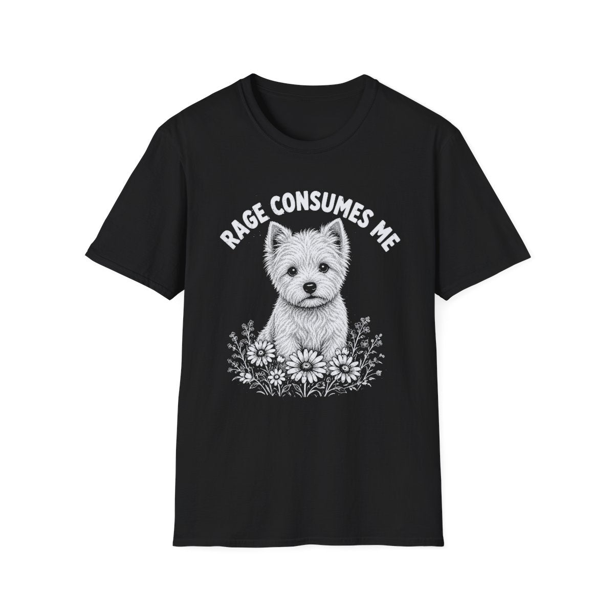 West Highland White Terrier Rage Consumes Me Tee - Black