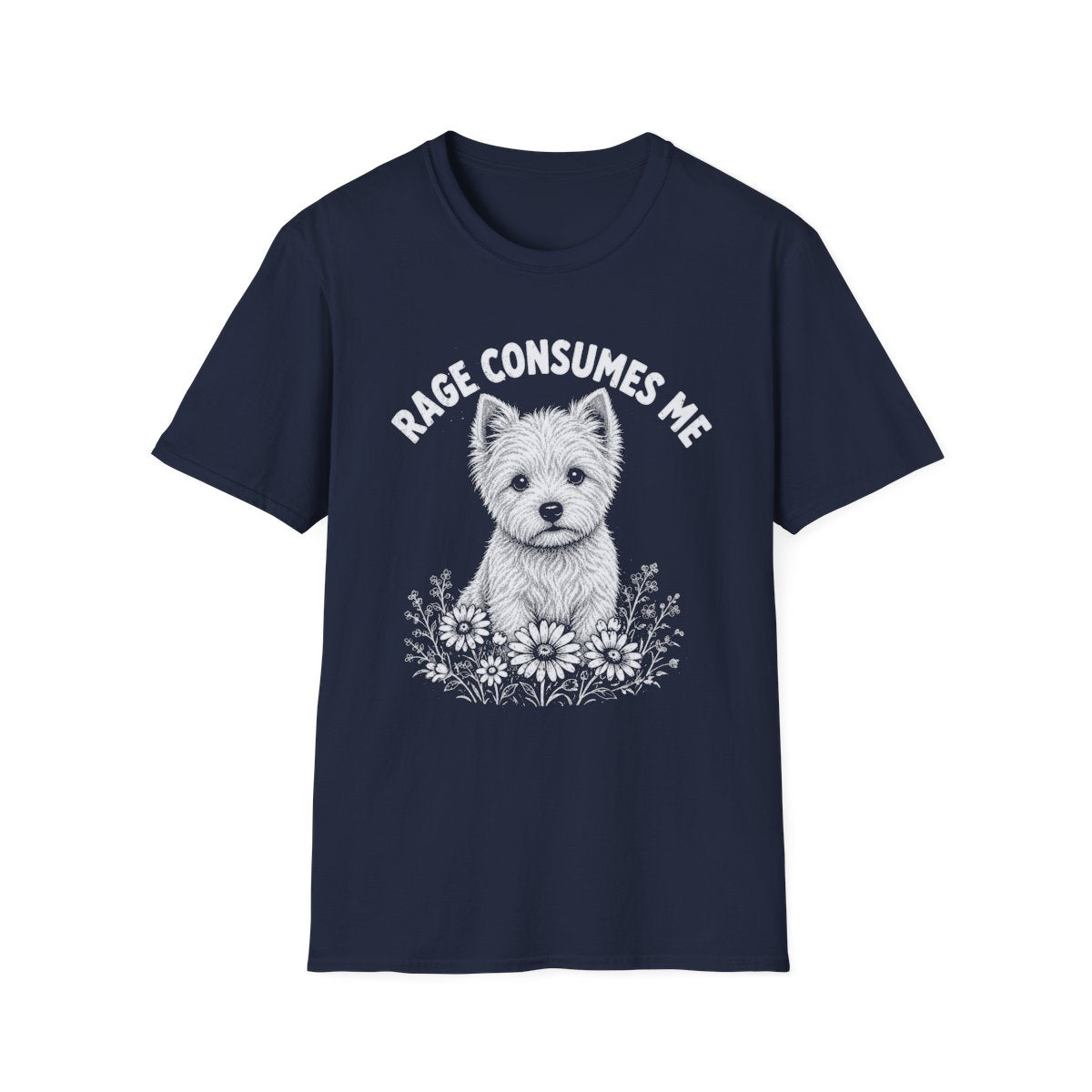 West Highland White Terrier Rage Consumes Me Tee - Navy