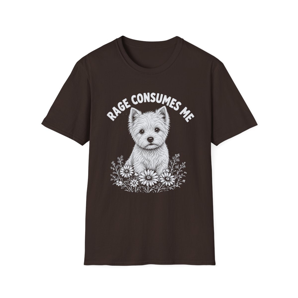 West Highland White Terrier Rage Consumes Me Tee - Dark Chocolate