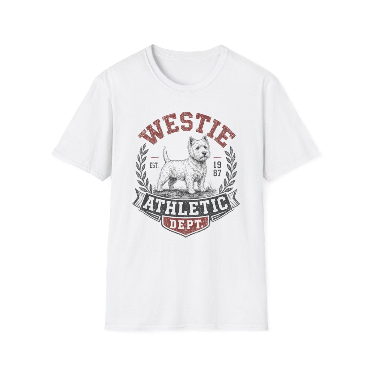 Westie Athletic Dept Tee - White