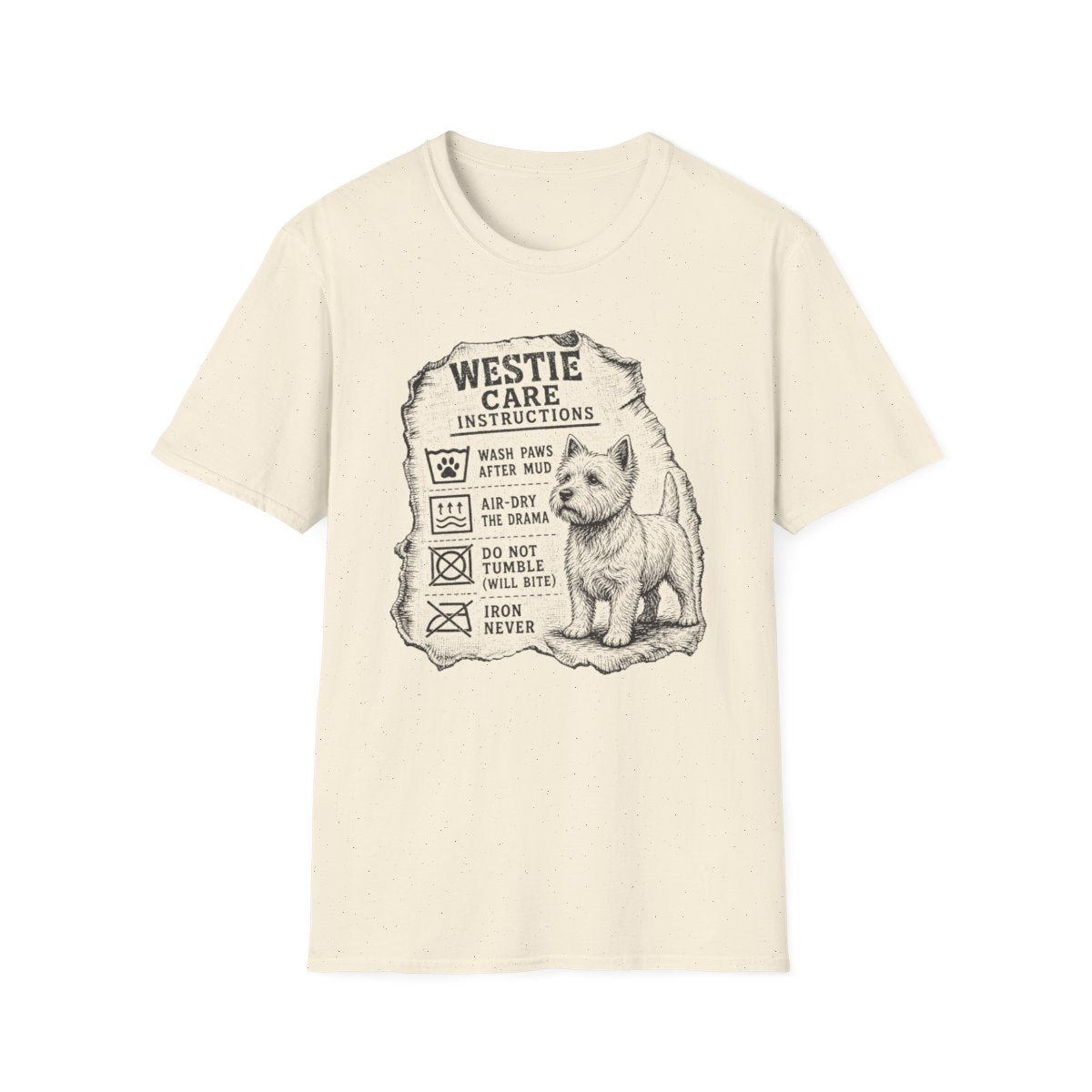 Westie Care Label Tee - Natural