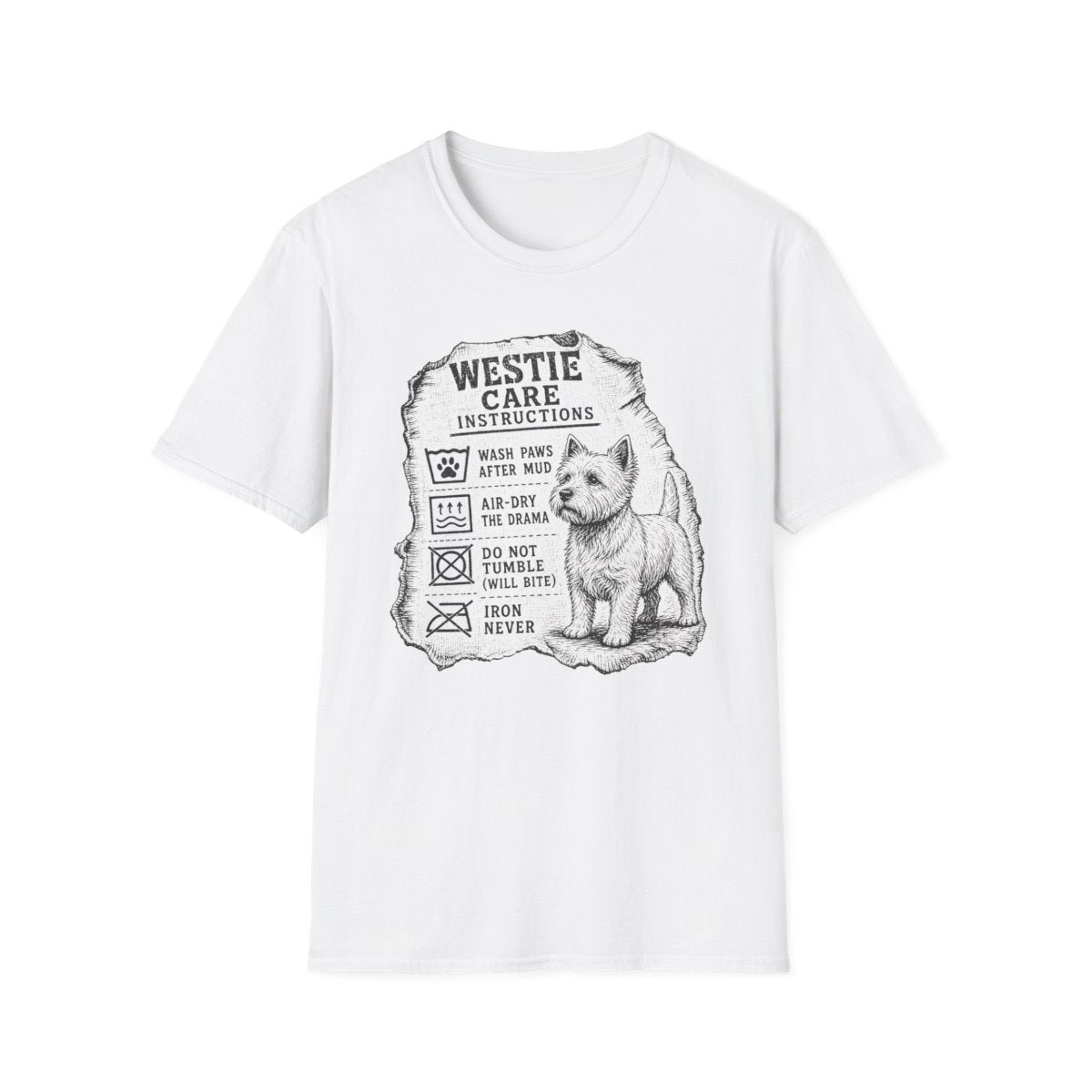 Westie Care Label Tee - White