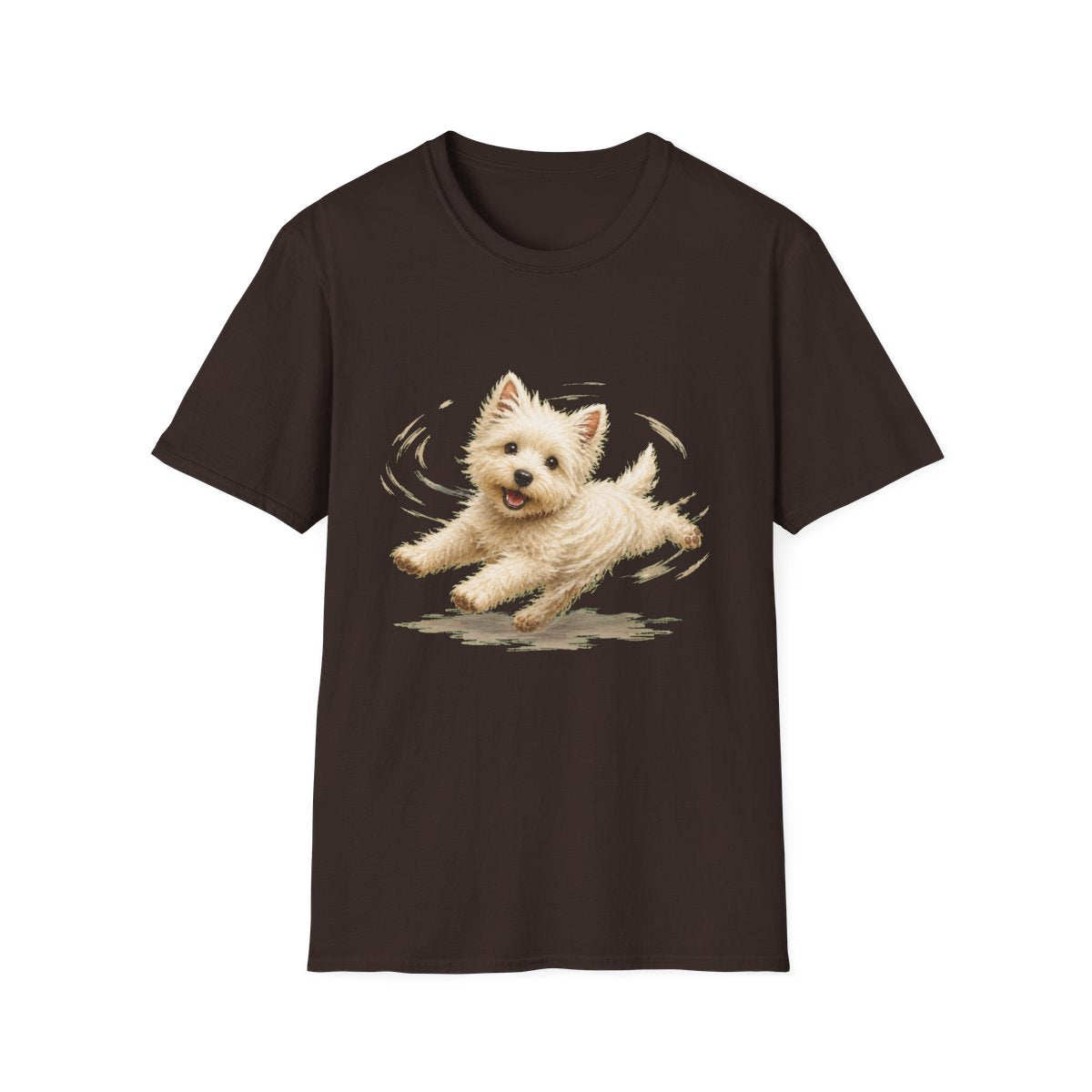Westie Certified Zoomies Champion Tee - Dark Chocolate