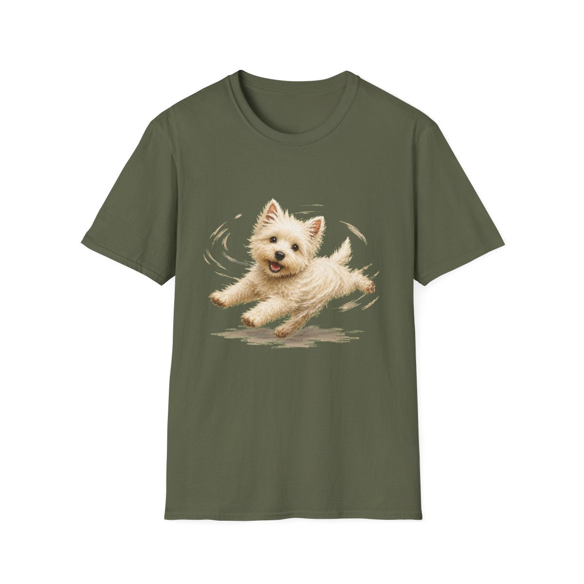 Westie Certified Zoomies Champion Tee - Military Green