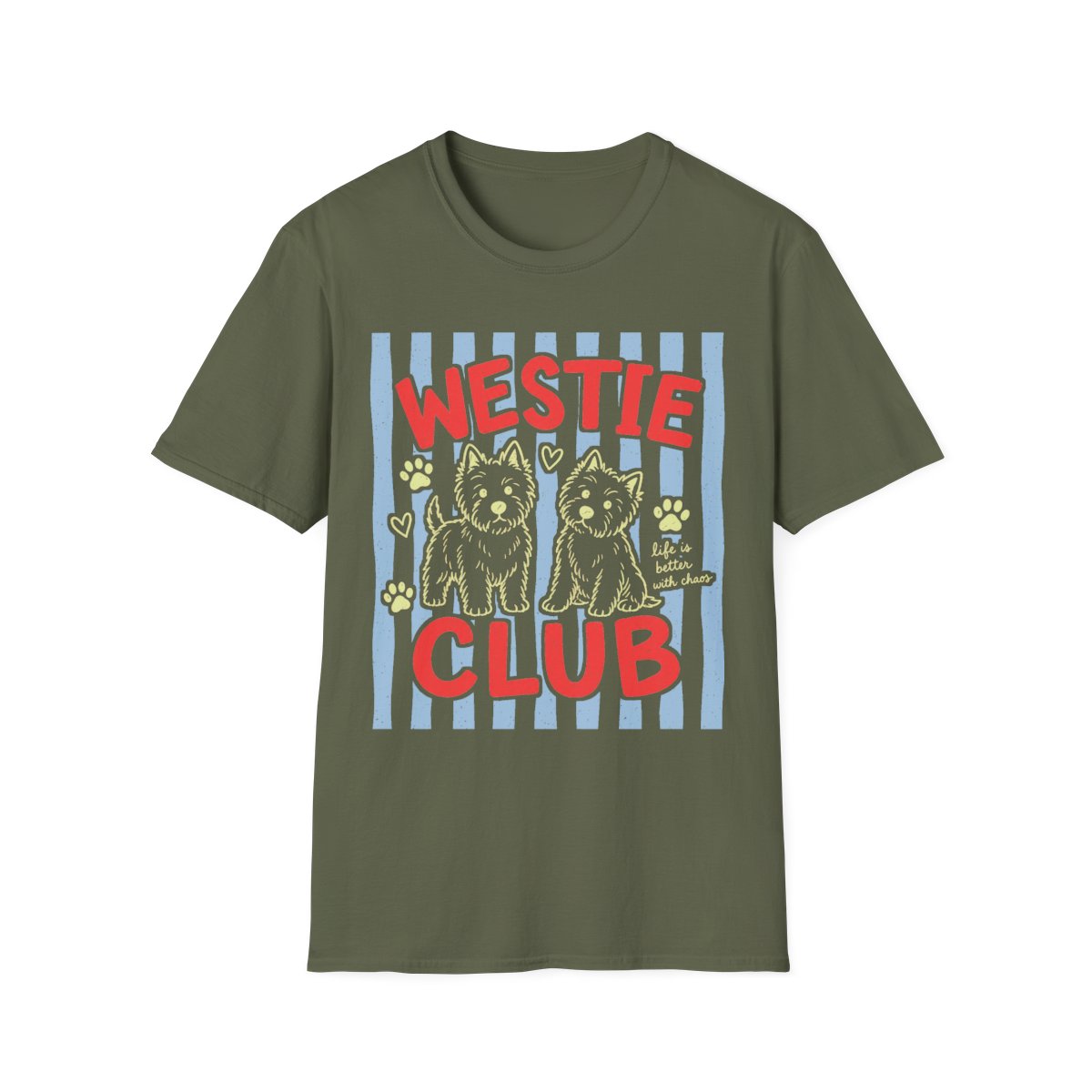 Westie Club Tee - Military Green