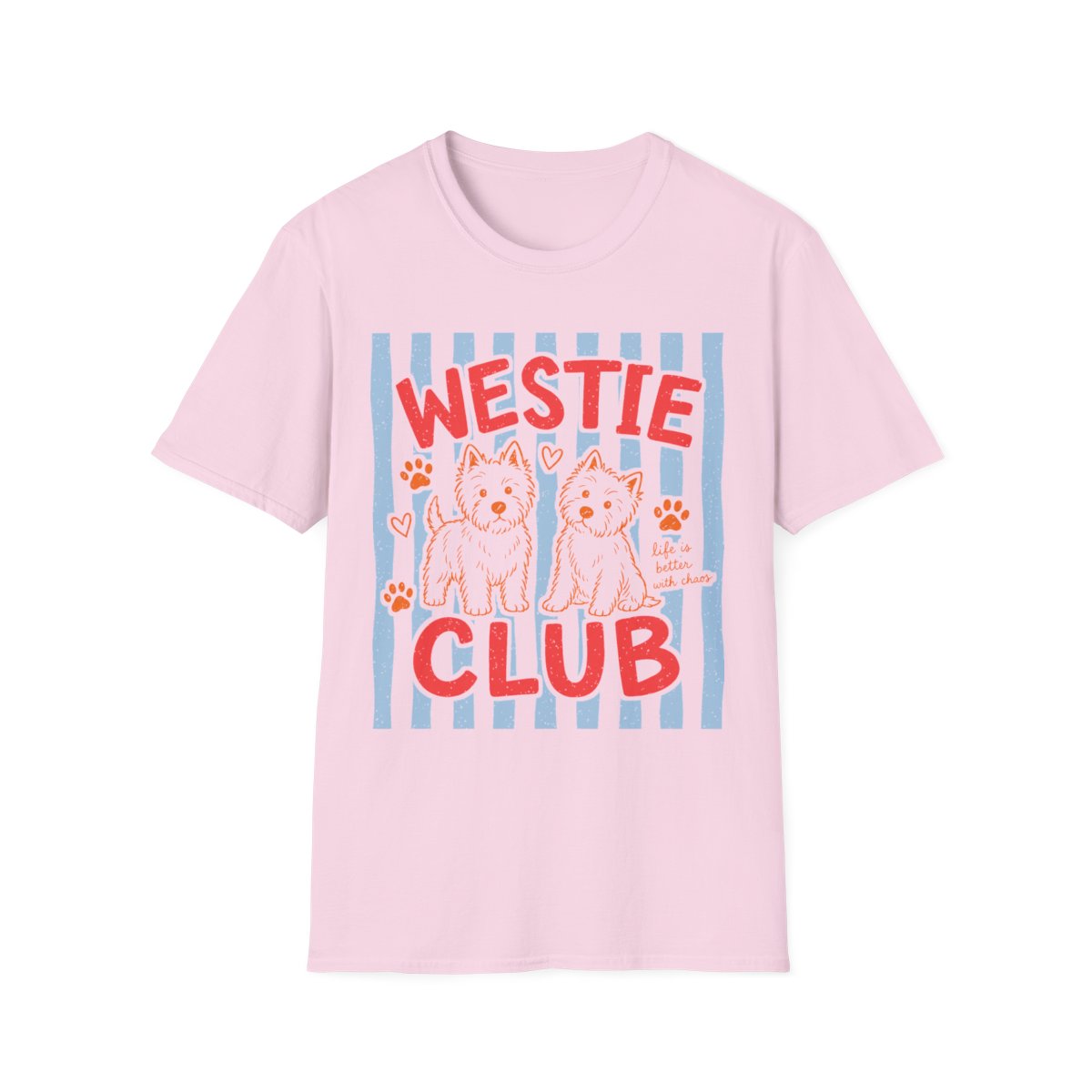 Westie Club Tee - Light Pink
