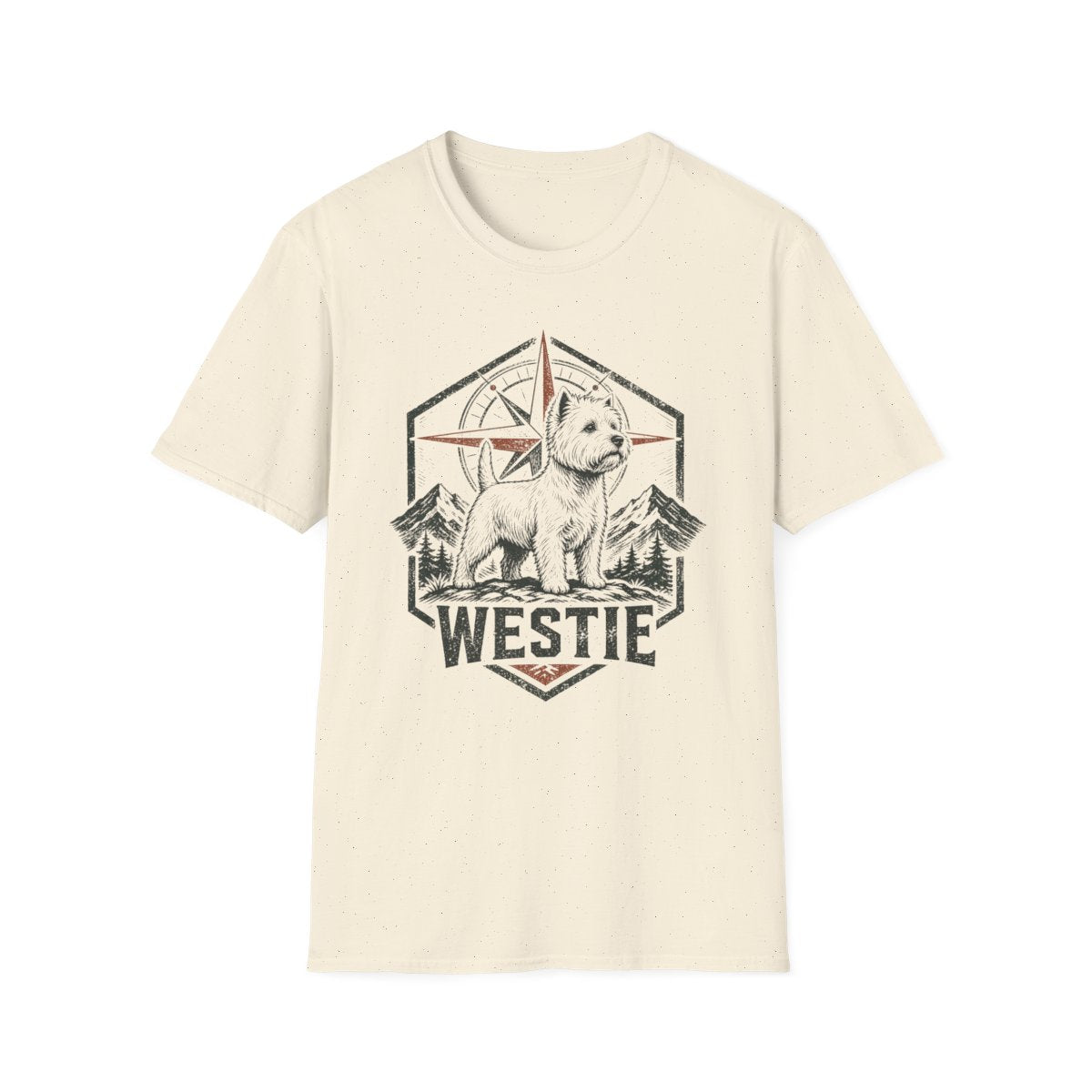 Westie Compass Badge Tee - Natural